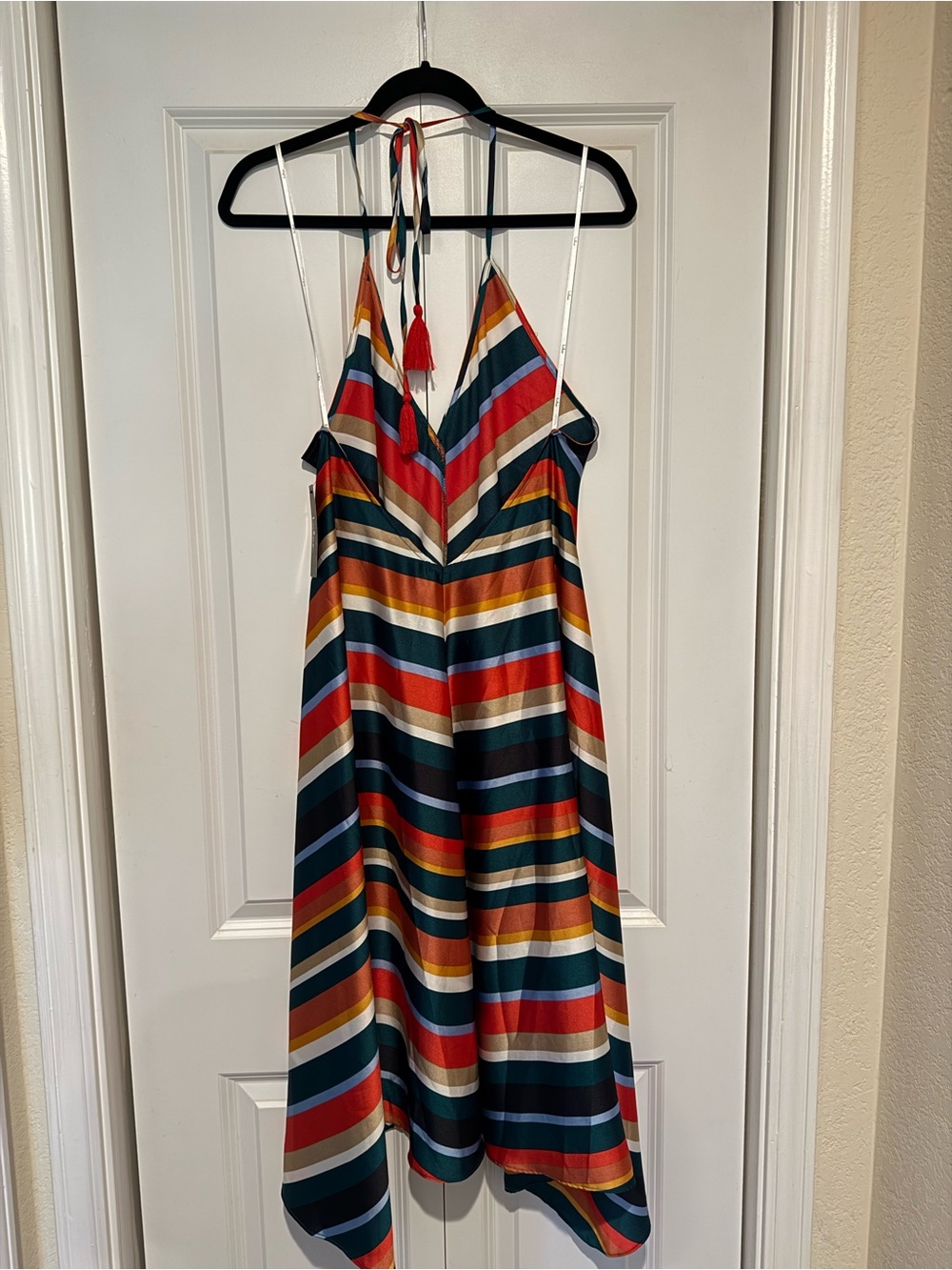 Lulu's Multicolor Striped Halter High-Low Dress - Picture 2 of 7